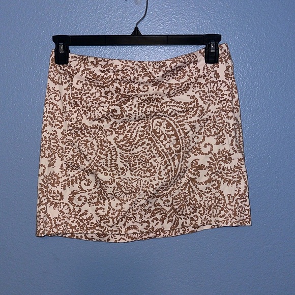 J Crew Stretch Paisley Mini Skirt - size 4.   MM - Picture 1 of 5